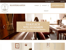 Tablet Screenshot of hotel-klostergarten.de